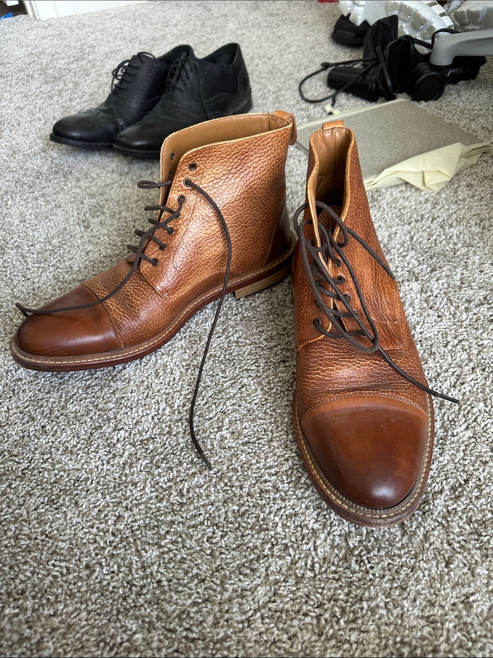 Taft Size 10, 43 Rome Leather Cap Toe Dress Boots